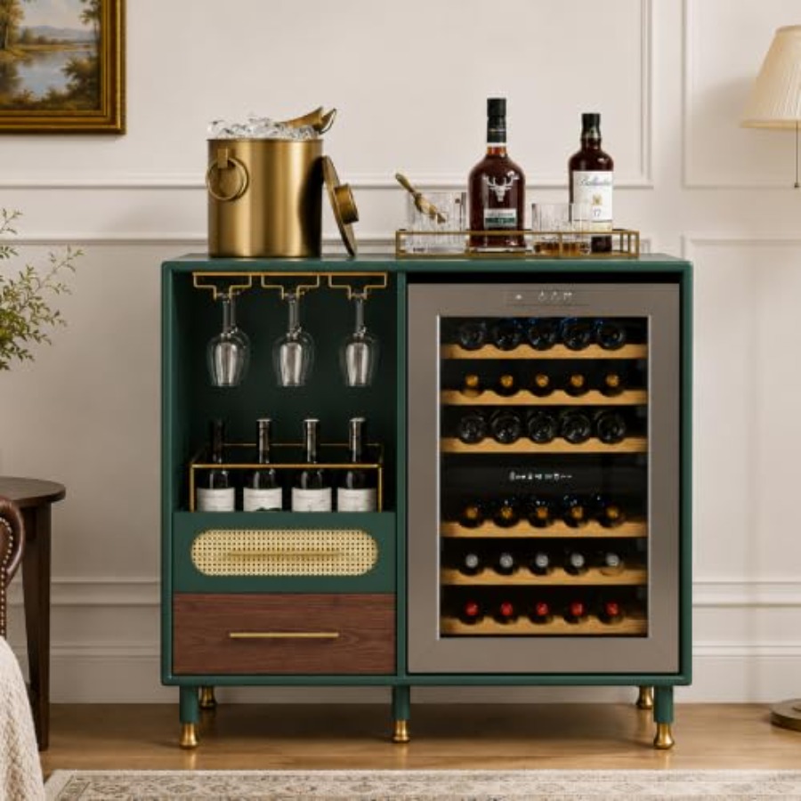 Home Bar And Fridge - 미니 냉장고 공간이 있는 바 캐비닛,