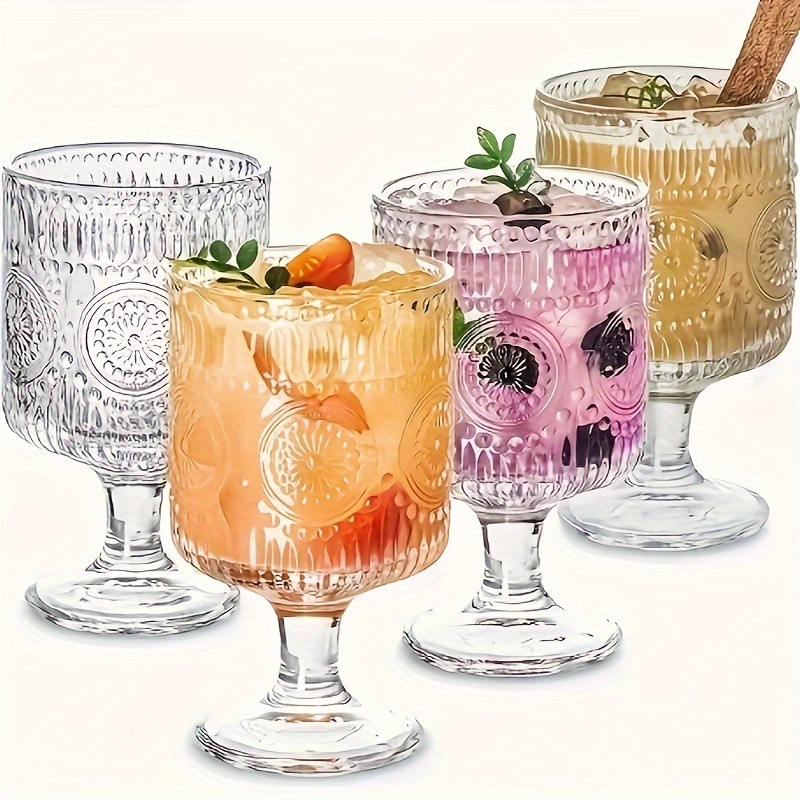 Highball Glass Set - 4피스 세트 - 해바라기 유리 세트,