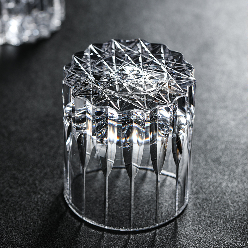 Highball Glass Set - 고급 에도 키리코 크리스탈 아스테리즘 로우볼