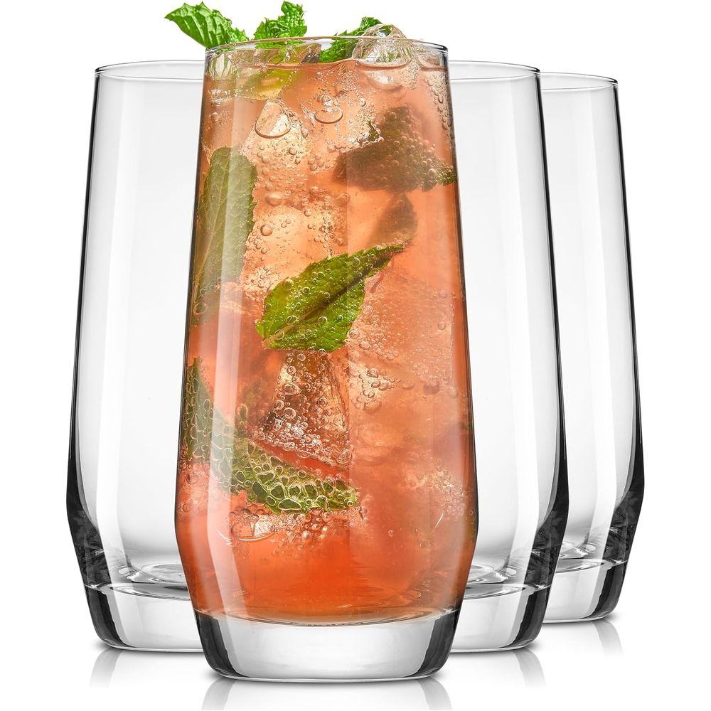 Highball Glass Set - 18.5온스 하이볼 글라스 세트, 물, 모히토,