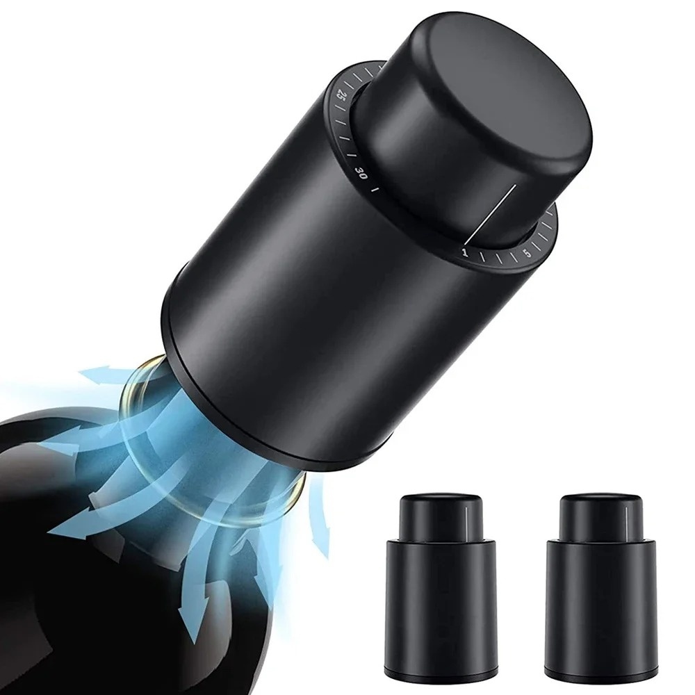 푸시형 진공 와인 보존기 스토퍼, 밀폐형 메모리 씰,  - Wine Preservation Pump 리뷰 및 가격