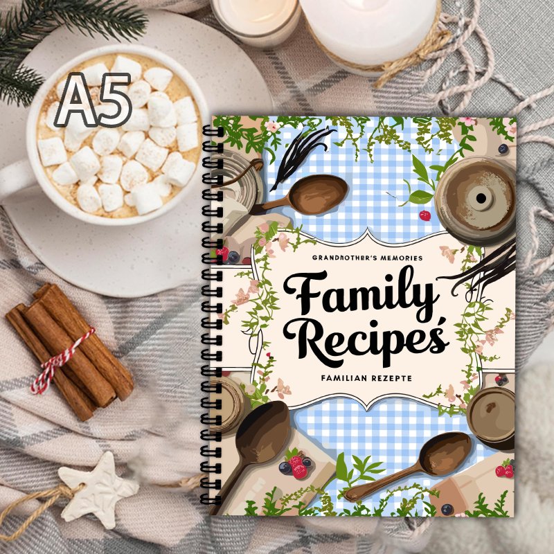 A5 레시피북, 블루 그리드, 바인 디자인, 홈 쿠킹  - Cocktail Recipe Book 리뷰 및 가격